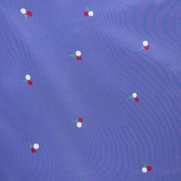 Vtg 70s Diane Von Furstenberg Matching Skirt Set 10 Purple Cherries DVF Retro - Picture 9 of 16